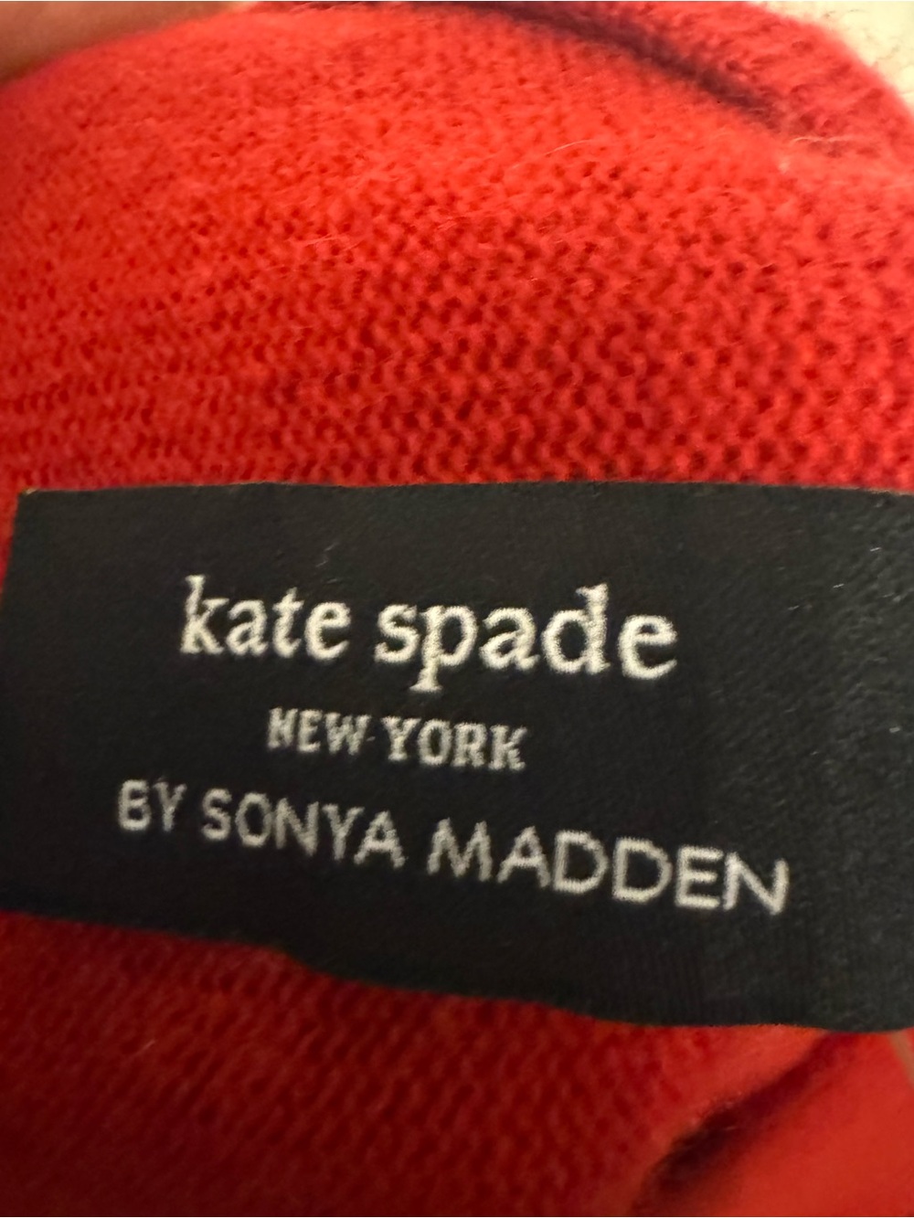 KATE SPADE 100% Cashmere Red Women's Wrap Sweater